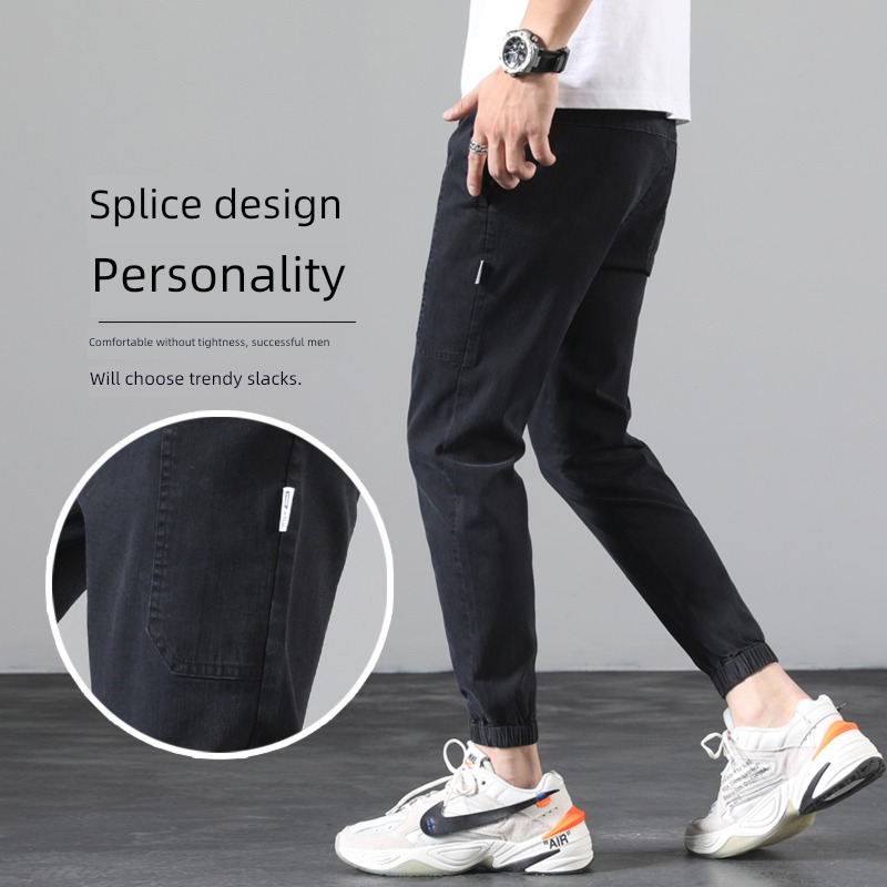 Bundle leg work clothes easy summer man Spring and Autumn trousers