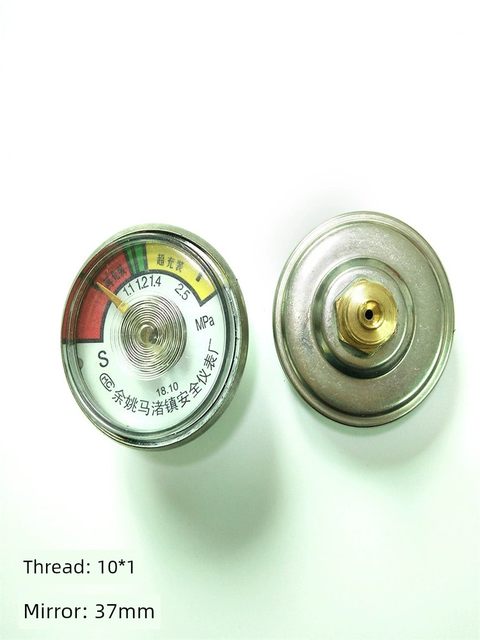 消防器材水基/干粉灭火器配件阀门压力表不锈钢出口 膜片表2.5MPa