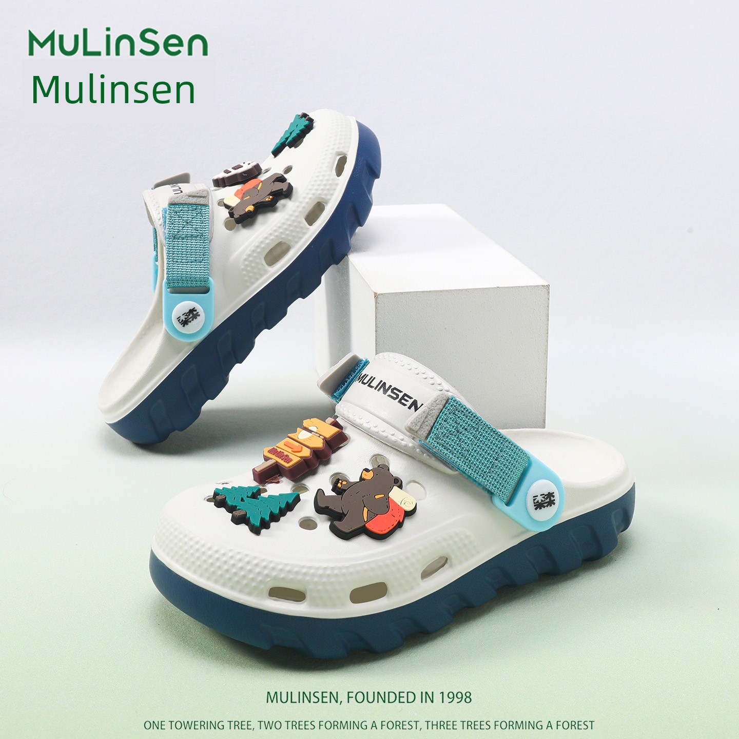 Mulinsen Children's Clogs for Boys, 2026 New Summer Model, Boys' Slippers, Non-Slip, Silent, for Older Children, with a Soft Stepping Feel — 7