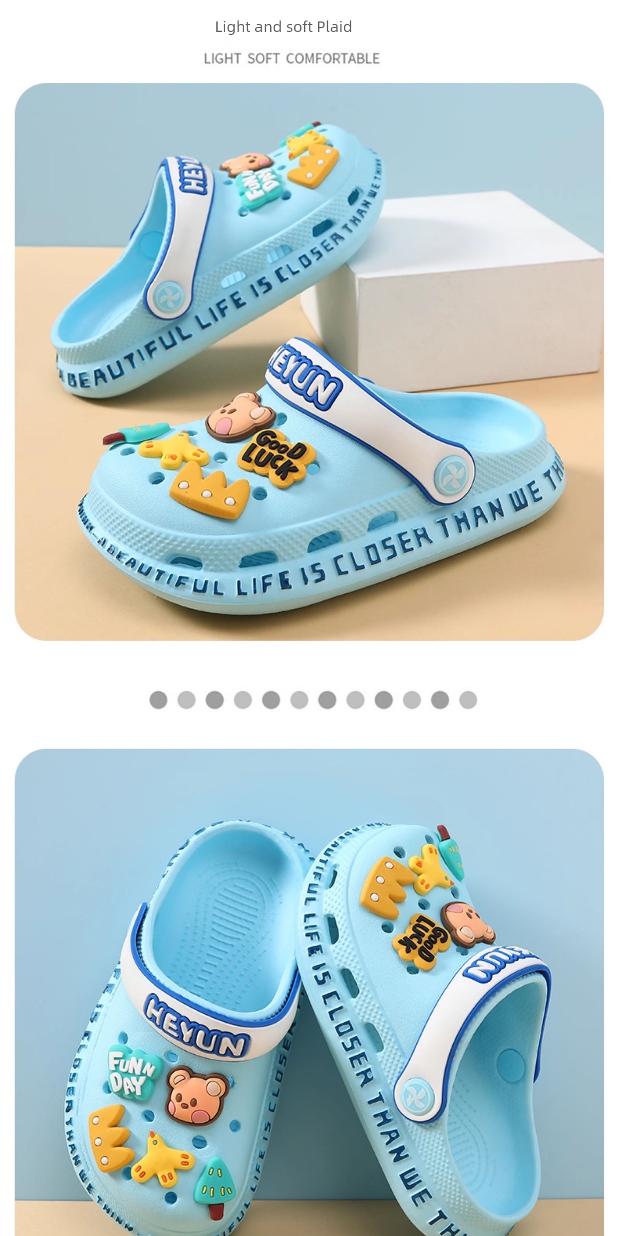 Boys Sandals Children's Hole Shoes Outdoor Non-Slip Bear Girls' Slippers Child Baby Closed Toe Summer Children's — 11