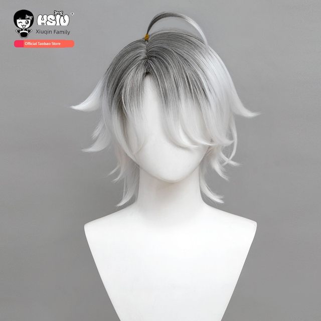 Xiuqinist Identity 5 Patient Star Cos Wig Psychologist Parents Night Game Fake Hair Ear Dress