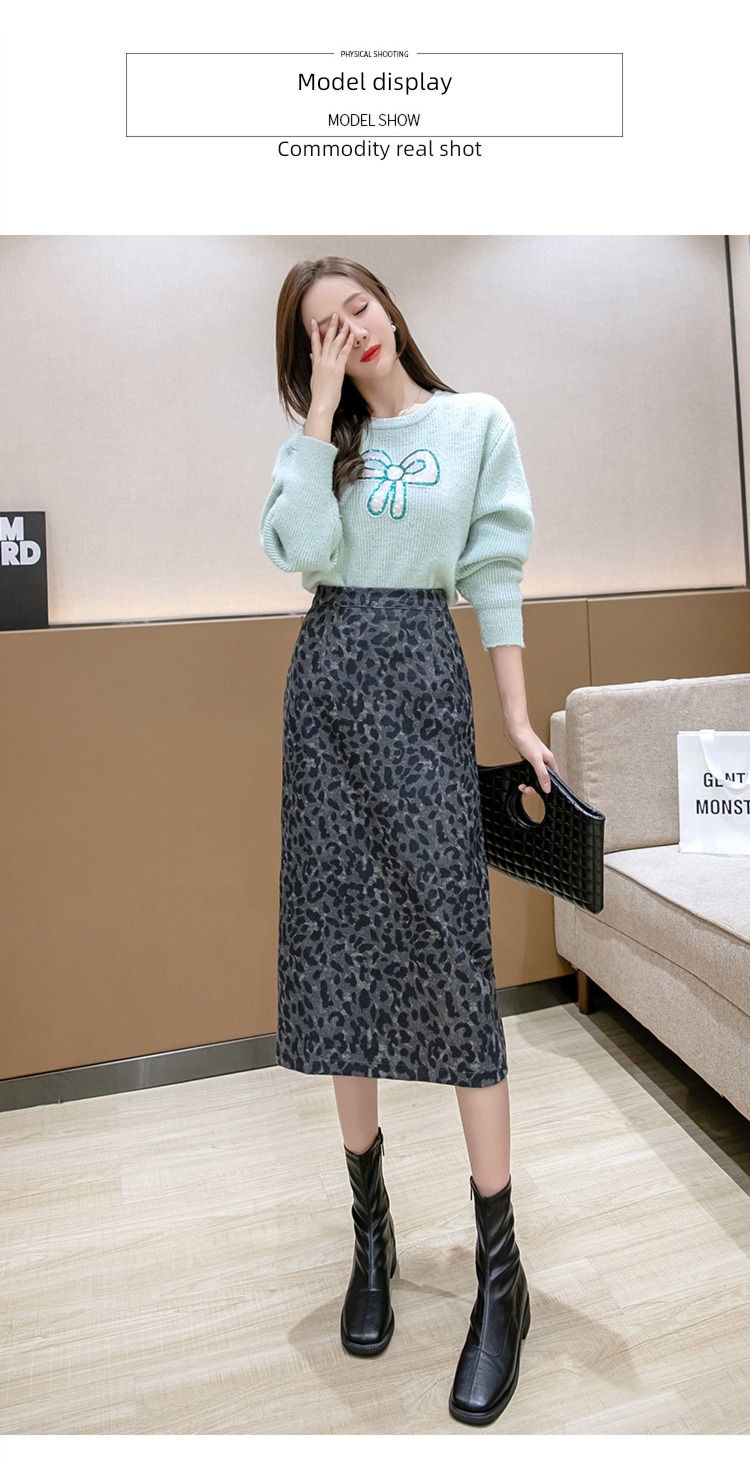 this year popular European goods Leopard Print Well done! unique skirt