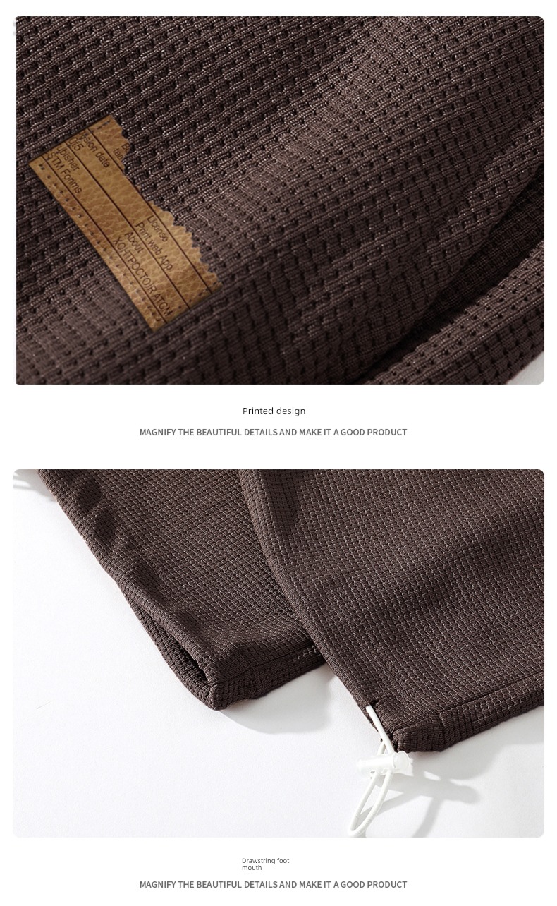 NGGGN Straight cylinder easy Sagging sensation Plush leisure time trousers