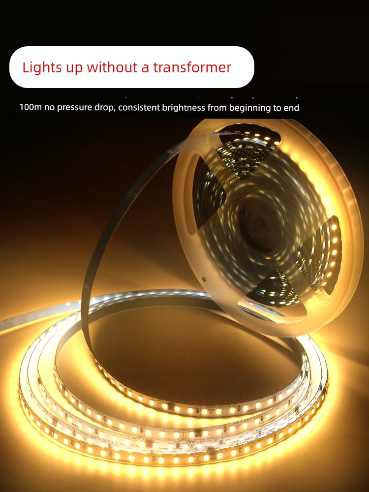 Ultra-Thin Bare Board Self-Adhesive Led Light Strip 220V Driver-Free Linear Light High Voltage 8mm Smd Aluminum Channel Linear Flexible Light Strip