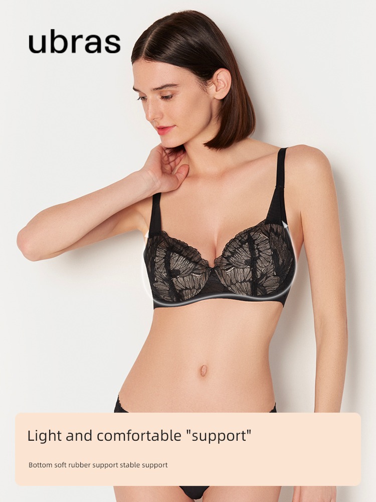 ubras Frivolous Gauze Big chest shows small low-waisted Lace