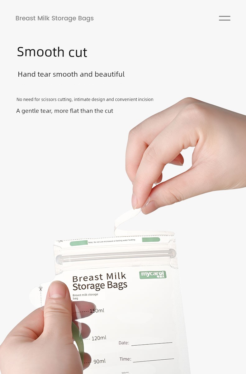 Creer Breastmilk Storage Bags Breast Milk Freshness Protection Package 80ml Small Capacity Disposable Frozen Refrigerated Storage Milk Bag 125ml — 9