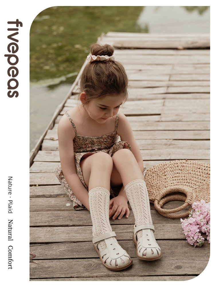 Fivepeas Cowhide Summer Lolita Children's Sandals — 2