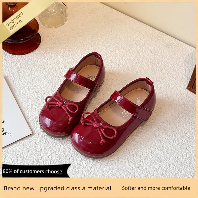 Black Leather Shoes for Girls, College Style, Suitable for Skirts, British Style, Versatile, Comfortable, Round Toe, 2026 New Model, Women's Summer Style — 2