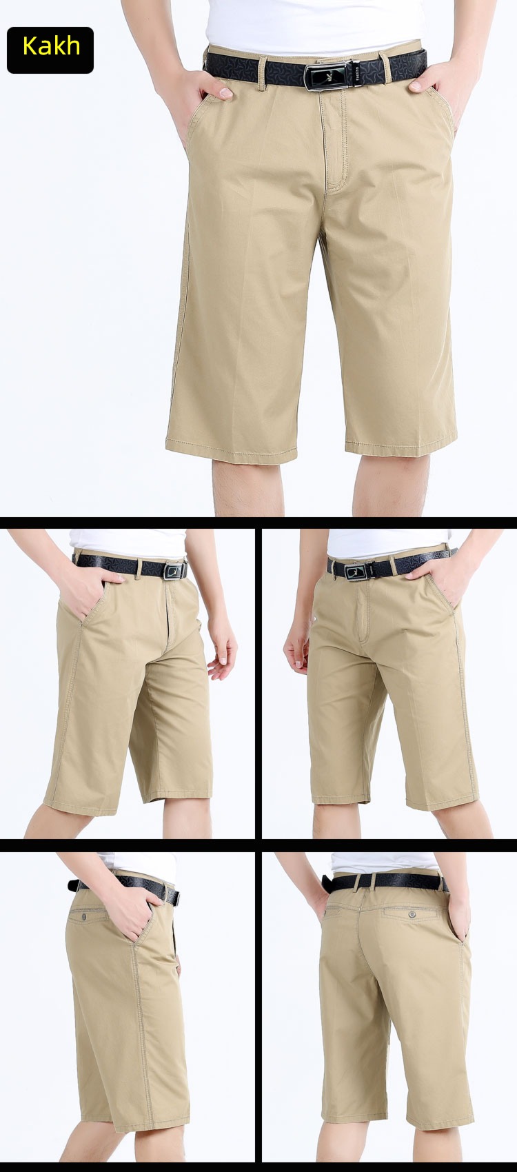 pure cotton dad 7 points Middle aged man suit shorts