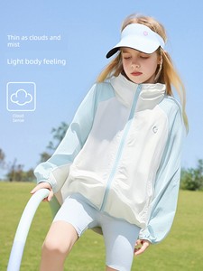 Ask Kidsren's Sun Protection Clothing 2026 Summer New Style Girls' Lightweight Jackets for Middle-Aged and Older Kidsren