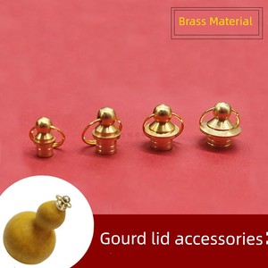 Crafts Gourd Snuff Bottle Copper Mouth Accessories Gourd Cover Mouth Gourd Inlaid Mouth Hand Toy Gourd Copper Mouth Acce