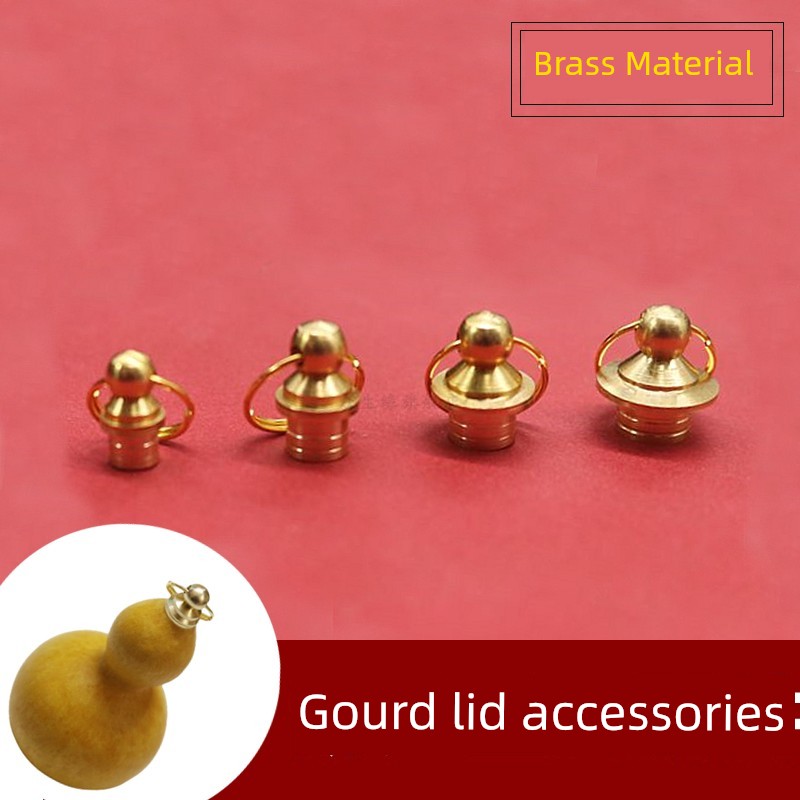 Crafts Gourd Snuff Bottle Copper Mouth Accessories Gourd Cover Mouth Gourd Inlaid Mouth Hand Toy Gourd Copper Mouth Accessories