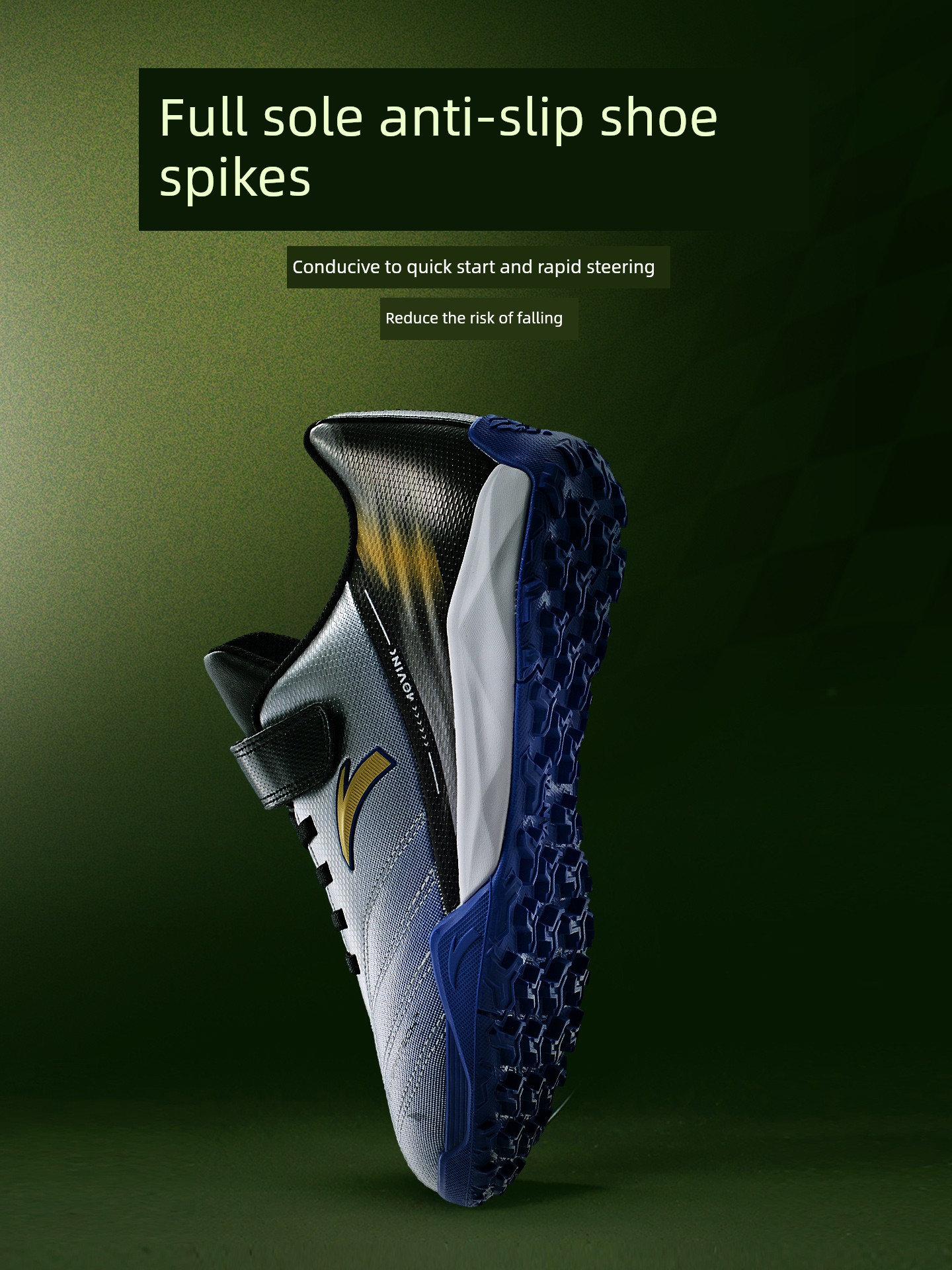 Anta Children's Soccer Cleats, Multi-Stud Shoes for Elementary School Boys, Official Professional Training Shoes, Flagship Soccer Cleats — 2