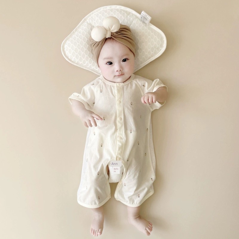 Summer Pure Cotton Cardigan Homewear Children's Jumpsuit — 20