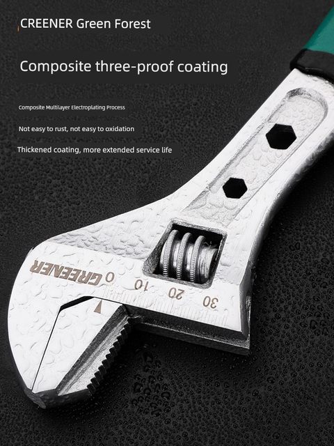 Green Forest movable wrench tool multi-functional movable universal board hand board large opening small hardware tools
