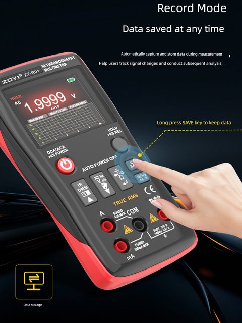 Zhongyi ZT-R01 portable thermal imager multimeter two-in-one function floor heating leakage detection high-definition temperature measurement