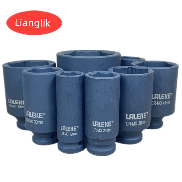 1/2 inch heavy-duty thickened and lengthened small wind cannon sleeve head pneumatic electric wrench wind-movement suit Dafei 8-46mm