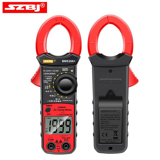 Binjiang BM5266 Chinese clamp meter digital high-precision ammeter convenient electrician multimeter intelligent anti-burn