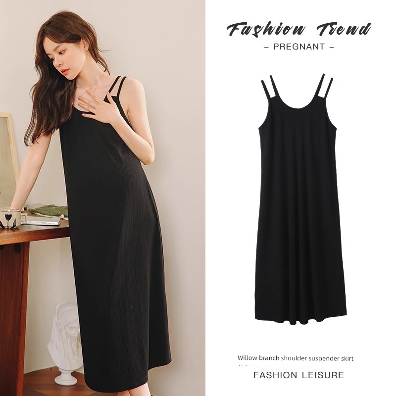 Maternity Wear Summer Dress Tops Women's Spring and Summer Vest Suspender Skirt Spring and Autumn 2026 New Set Autumn Outfit — 4