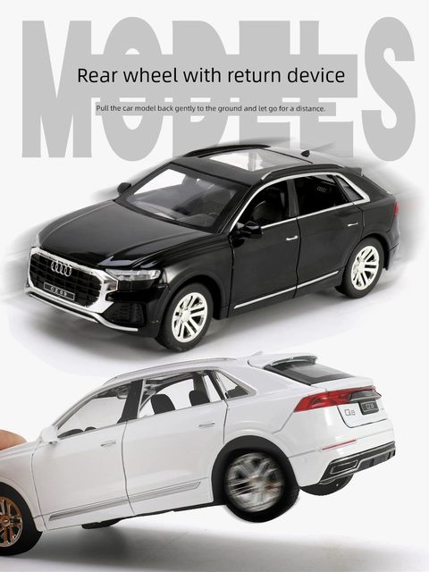 1 24 Audi Q8 car model big off-road vehicle SUV simulation alloy children's toy car boy ornaments collection