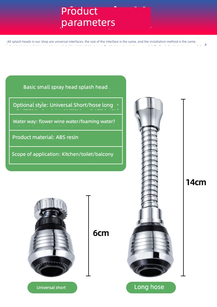 Splash proof water tap extend Filter tip Bubbler kitchen