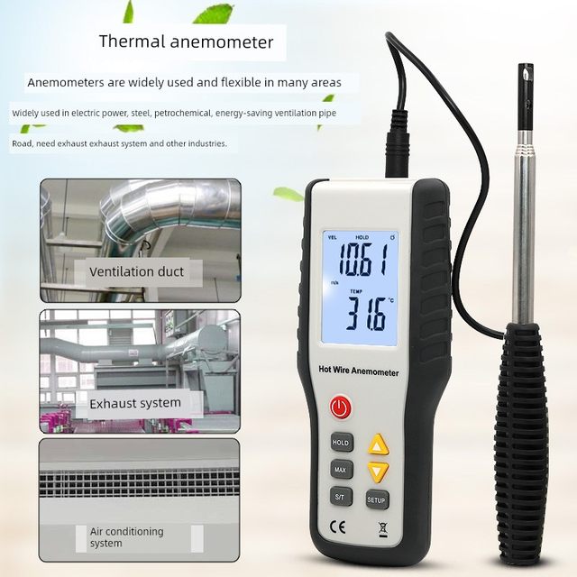 Xinsite HT9829 Thermal Anemometer Air Volume Meter High-sensitivity Anemometer Air temperature and air volume measurement