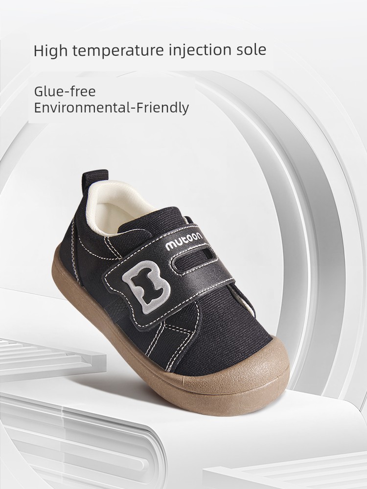 Toddler Stable Shoes for Spring and Autumn, Boys' Baby Kindergarten Indoor Shoes, Soft-Soled Anti-Collision Canvas Shoes, Girls' Shoes