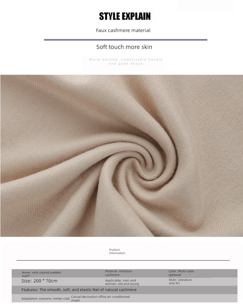 female Autumn and winter Stylish and versatile thickening tassels scarf