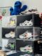 GOTO shoe box storage box transparent aj sneaker side display shoe wall folding shoe cabinet plastic shoe storage tool