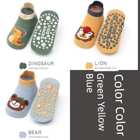 Baby Socks Spring and Autumn Pure Cotton Thin 6-December Baby Indoor Cartoon Toddler Non-Slip Socks Children's Floor Socks — 6