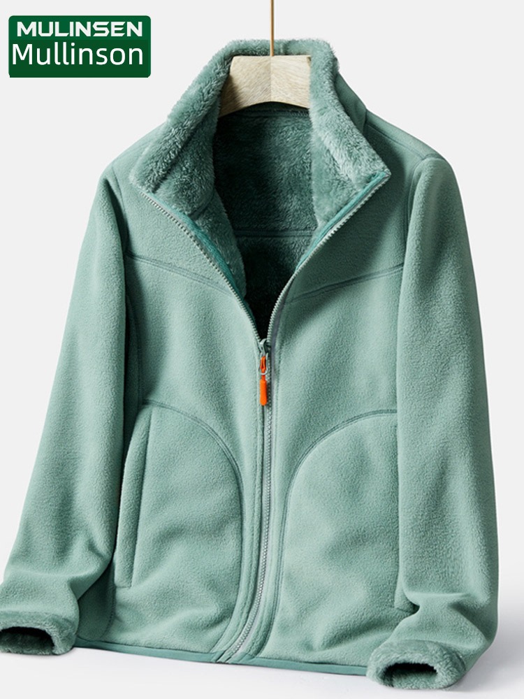 MuLinSen female Autumn and winter Wear it on both sides Inner bladder Fleece