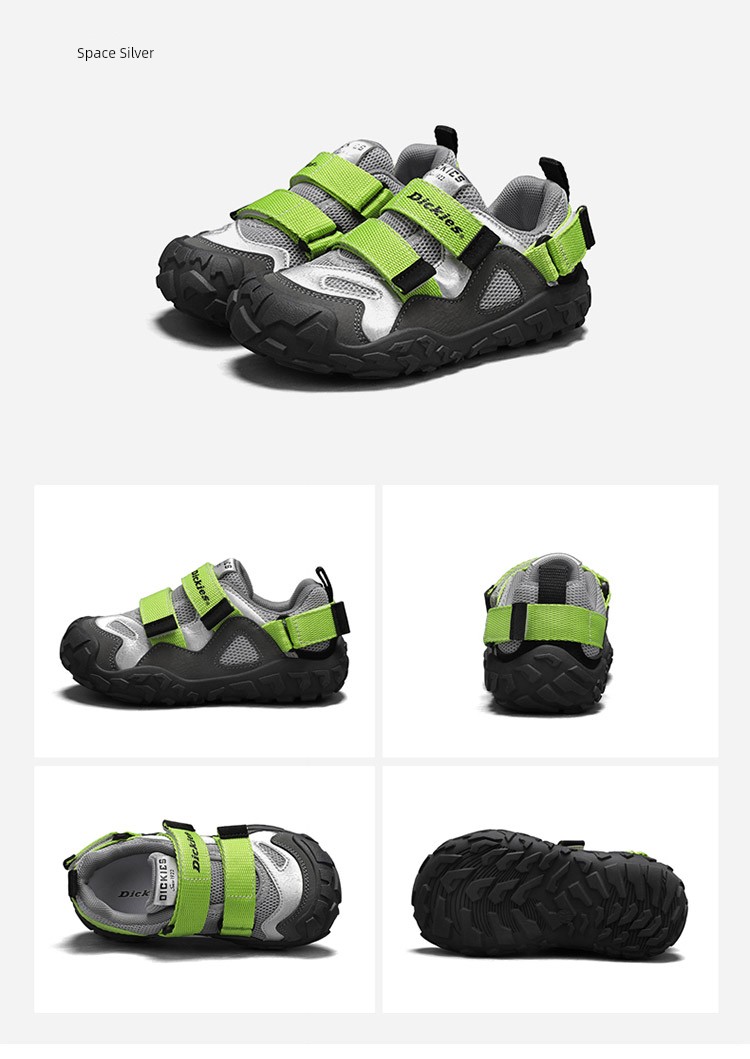 Dickies Kidsren's Sports Shoes New Style Medium and Large Kidsren's Velcro Anti-Slip Outdoor Hiking Shoes Soft-Soled Running Shoes — 25