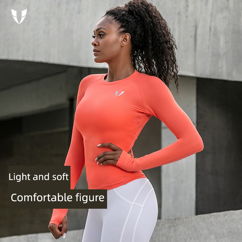 abdominal muscles Fitness wear female Autumn and winter major run motion Tight fitting yoga pilates clothes Long sleeve jacket