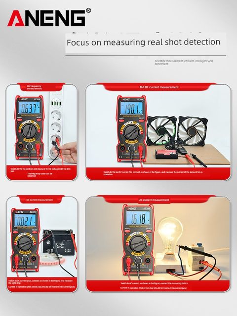 Digital multimeter high-precision electrician special electronic multimeter voltage measurement capacitor intelligent digital display home set