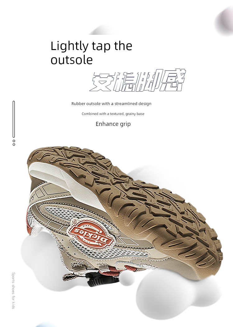 Dickies Kidsren's Outdoor Hiking Shoes New Autumn Breathable Kidsren's Shoes Knob Buckle Sports Shoes Versatile Casual Shoes — 13