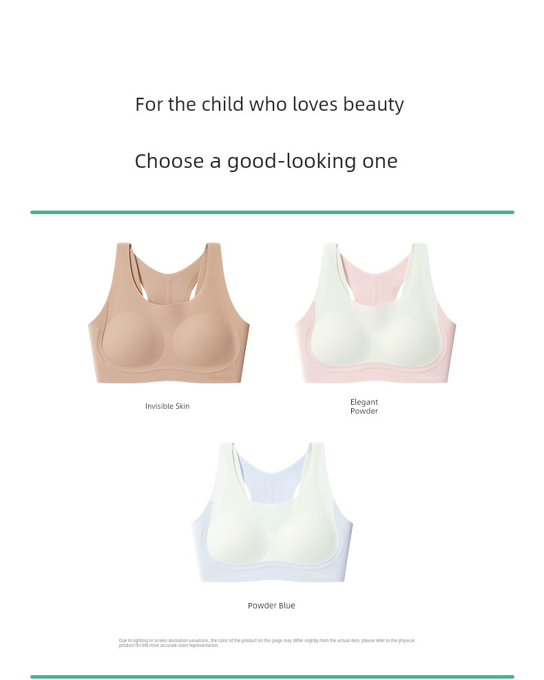 Likeuu Girls' Underwear, Puberty Vest, Student Girl Bra, Youth Hunchback Correction Device — 38