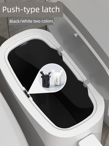 Push-Type Lock Spring Car Storage Box Trash Can