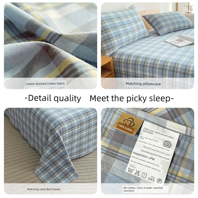 Red bean Class A cotton sheet single piece 100 pure cotton quilt single pillow case student dormitory single three-piece set four seasons universal