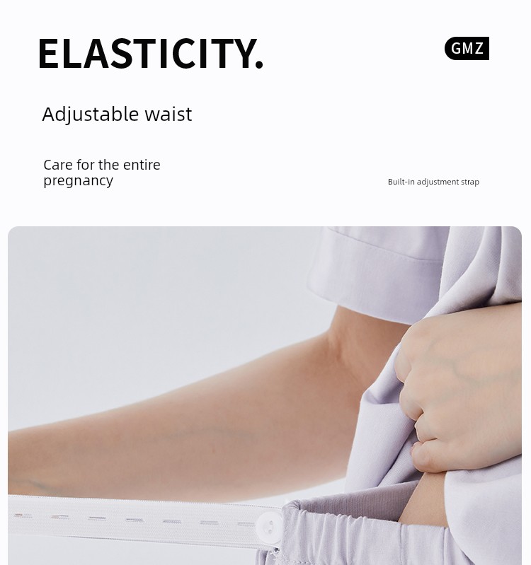 Gemeizi Maternity Pajamas Short Sleeve Summer Pregnancy Prenatal Modal Postpartum Nursing Homewear with Chest Pad Set — 39