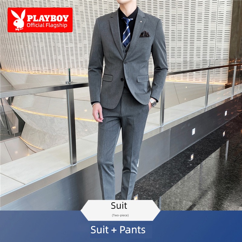dandy Self-cultivation autumn leisure time man 's suit suit