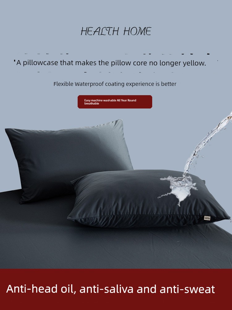 Saliva Anti-Mite Pillowcase Hotel Homestay Anti-Sweat Pillow Core Isolation Layer Pillow Protective Casing Anti-Head Oil Liner Cover