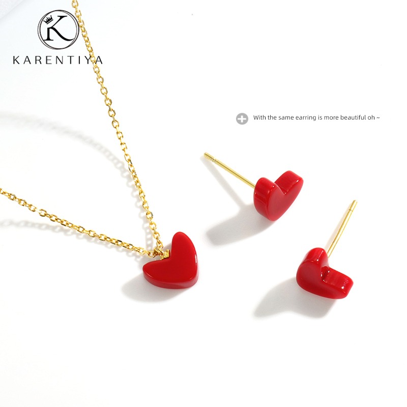 female 925 Sterling Silver gules love Minority Light luxury Necklace