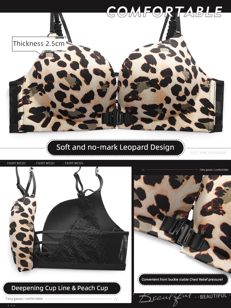 Beautiful back sexy Small chest Significantly larger Wireless  Women Underwear