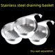 Stainless steel swan drain basket kitchen sink hanging drain rack wet and dry separation hook garbage washing filter basket