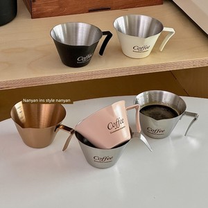 304 Stainless Steel Espresso Measuring Cup Ounce Cup Espresso Extraction Cup with Scale 100ml Long Handle