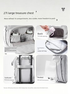 [New Product] Alamom Mommy Bag Large Capacity Fashionable Multifunctional Lightweight Backpack for Mother and Baby Outin
