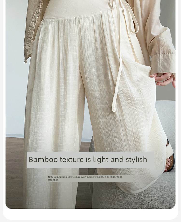 Maternity Pants Summer Thin Style 2026 New Tencel Wide-Leg Pants for Autumn, Comfortable for Early Pregnancy, Summer Wear — 16