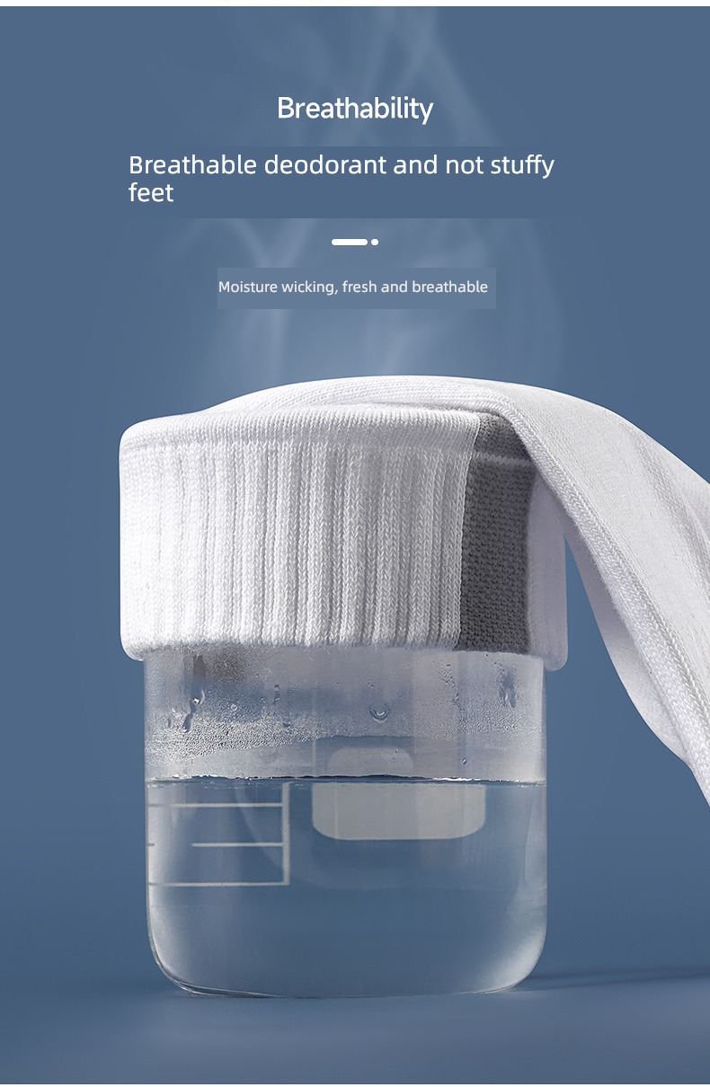 hyz  man pure cotton Sweat absorption autumn white Socks