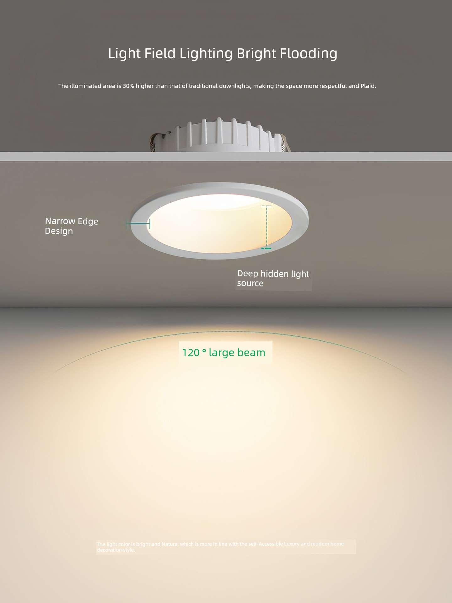 Led Anti-Glare Living Room Home Ceiling 75mm Downlight