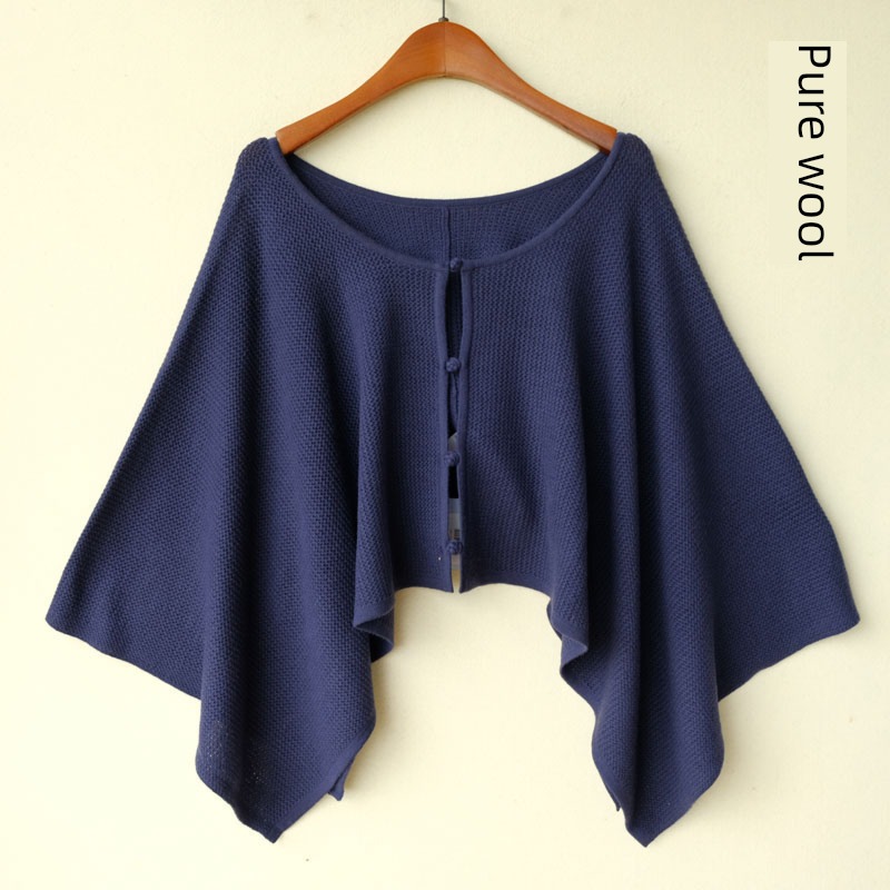 External order Tail goods Bat type Pure wool Shawl Spring
